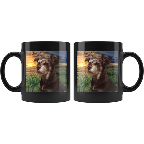 Image of Customizable Photo Black Ceramic Mug