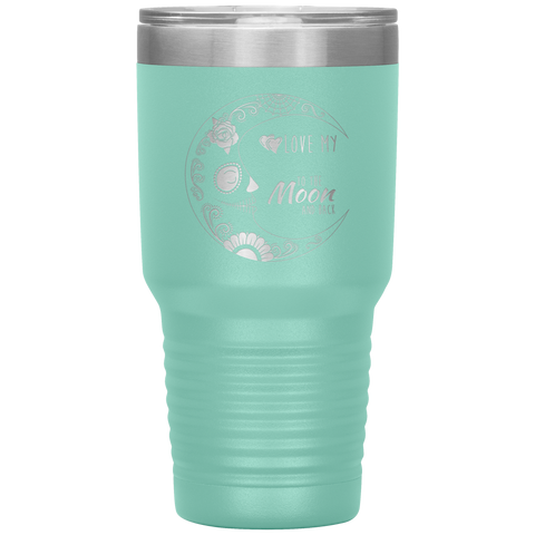 Image of Love My Grandkids To The Moon Sugar Skull Tumbler