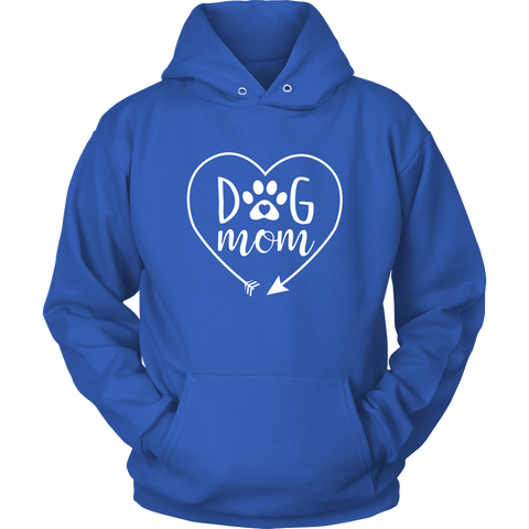 Image of Dog Mom Heart Hoodie Sweatshirt