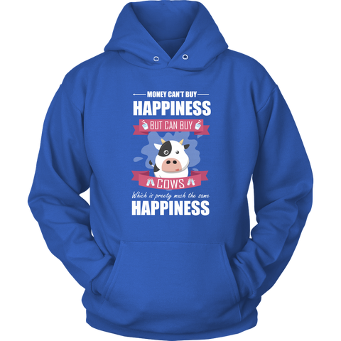 Image of Cows Are Happiness Unisex Hoodie Sweatshirt