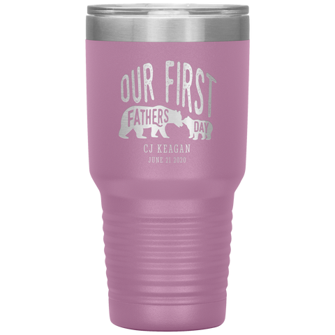 Image of Our First Fathers Day Personalized Tumbler