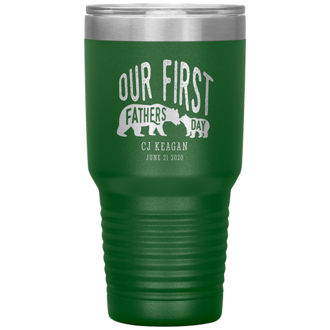 Image of Our First Fathers Day Personalized Tumbler