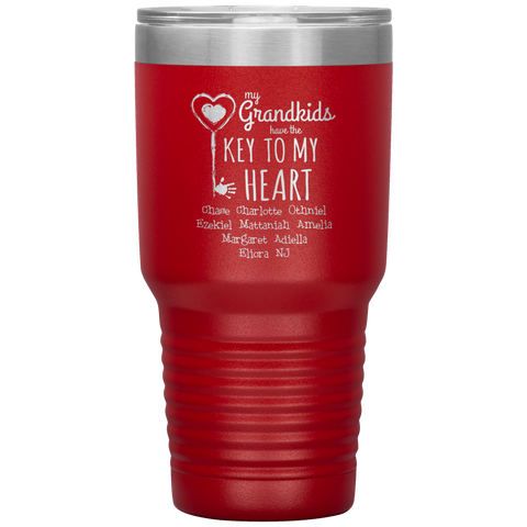 Image of My Grandkids Have The Key To My Heart Tumbler