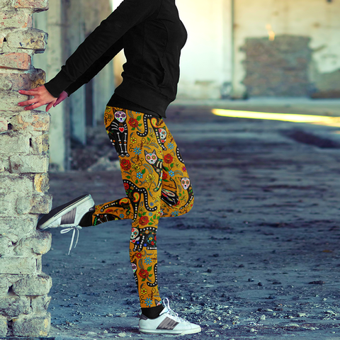 Image of Calavera Cat Leggings