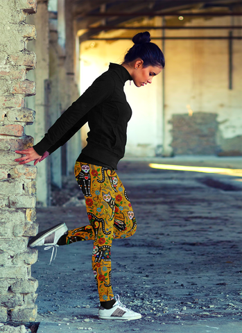 Image of Calavera Cat Leggings