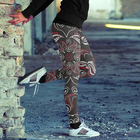 Image of Mandala Leggings Pink and Gray