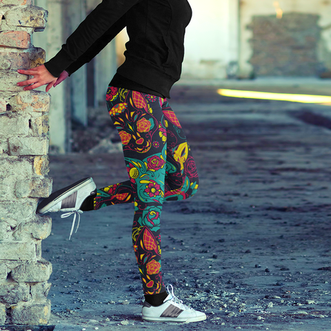 Image of Sugar Skull Leggings Cats