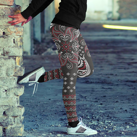 Image of Mandala Leggings Gray and Pink