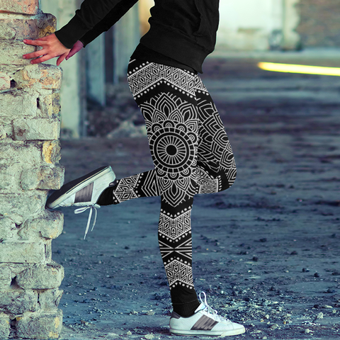 Image of Black N White Mandala Leggings