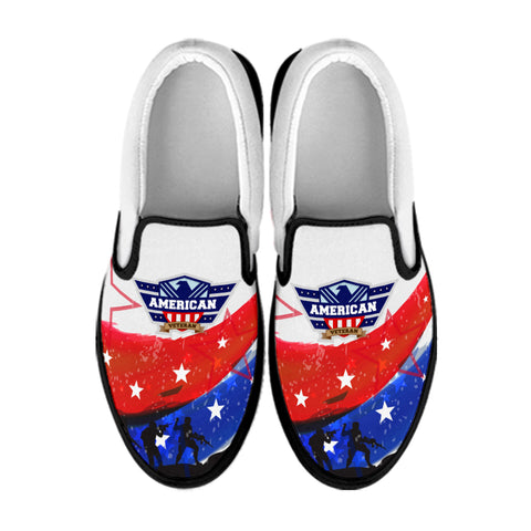 Image of American Veteran Slip On Shoes Black