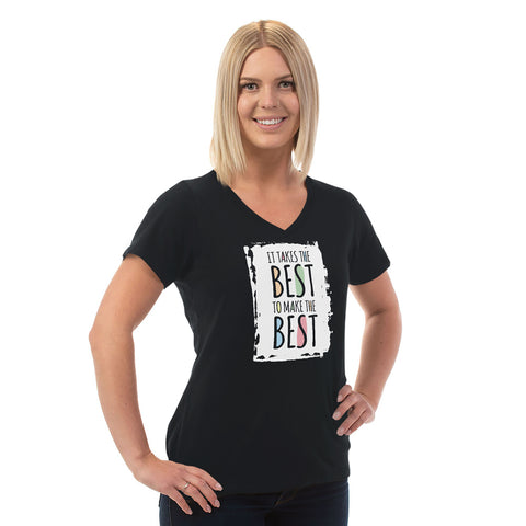 Image of Takes The Best Ladies Cotton V-Neck T-Shirt