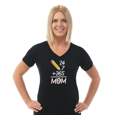 Image of 365 Mom Ladies Cotton V-Neck T-Shirt