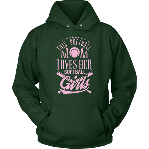 Image of This Softball Mom Loves Her Softball Girls Hoodie