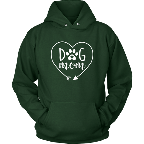Image of Dog Mom Heart Hoodie Sweatshirt