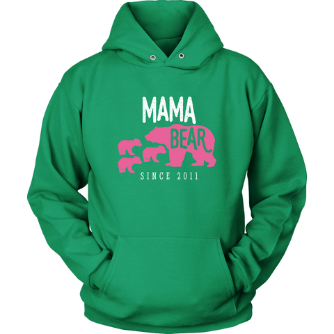 Image of Mama Bear with 3 Cubs Hoodie Sweatshirt