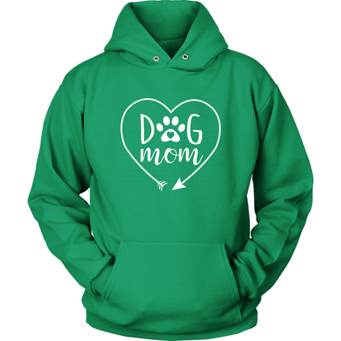 Image of Dog Mom Heart Hoodie Sweatshirt