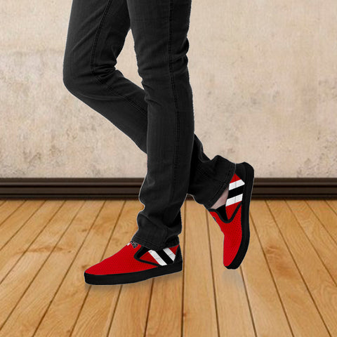 Image of Diehard Chicago Fan Sports Slip On Shoes Black