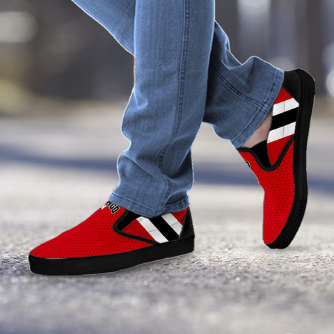 Image of Diehard Chicago Fan Sports Slip On Shoes Black