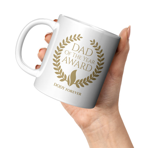Image of Dad Of The Year Award Personalized Ceramic Mug