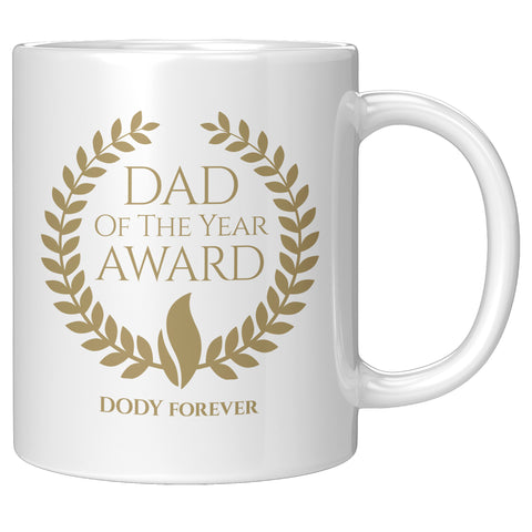 Image of Dad Of The Year Award Personalized Ceramic Mug