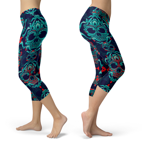 Image of Ornamental Sugar Skull Capris