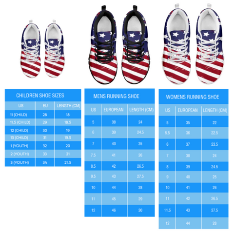 Image of US Flag Running Shoes