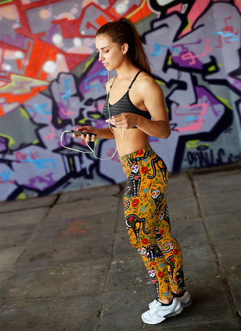 Image of Calavera Cat Leggings