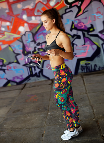 Image of Sugar Skull Leggings Cats