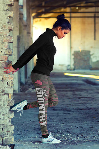 Image of Pink Camo Country Leggings