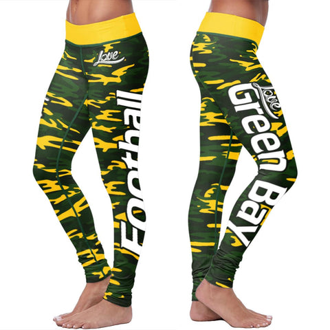 Image of Green Bay Sports Camo Leggings