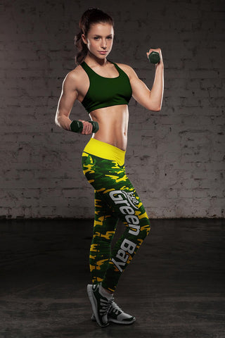 Image of Green Bay Sports Camo Leggings