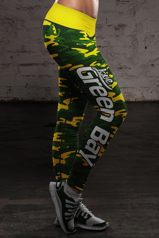 Image of Green Bay Sports Camo Leggings
