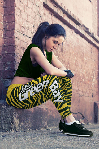 Image of Green Bay Sports Striped Leggings