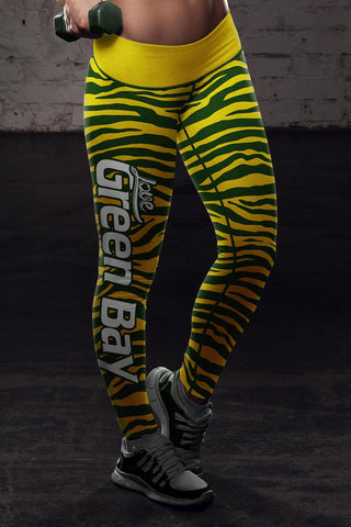 Image of Green Bay Sports Striped Leggings