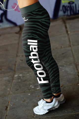 Image of NY JET Striped FB Leggings