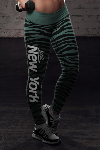 Image of NY JET Striped FB Leggings