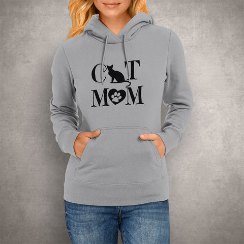 Image of Cat Mom Heart Hoodie