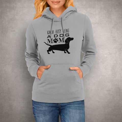 Image of Kinda Busy Being Dog Mom Hoodie