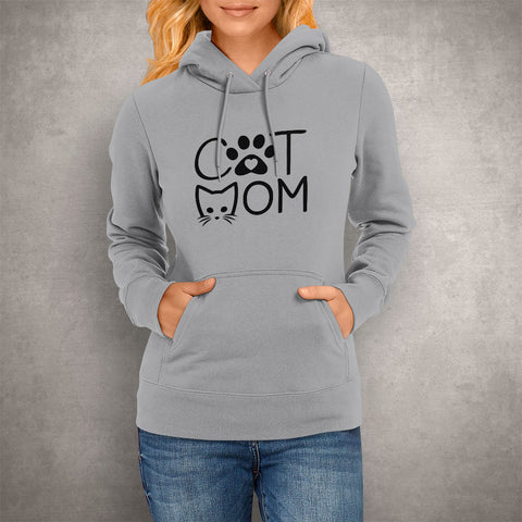 Image of Cat Mom Kitty Face Hoodie