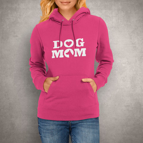 Image of Dog Mom Heart Dog Hoodie