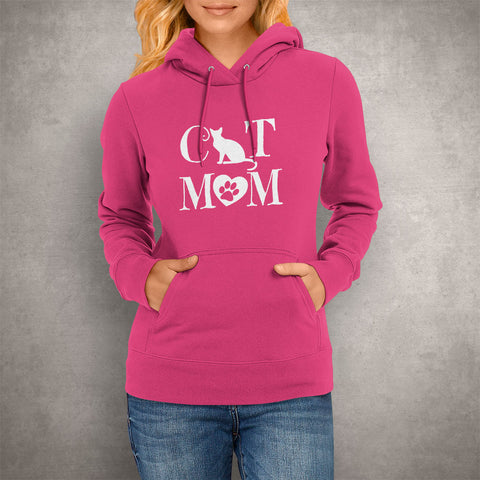 Image of Cat Mom Heart Hoodie