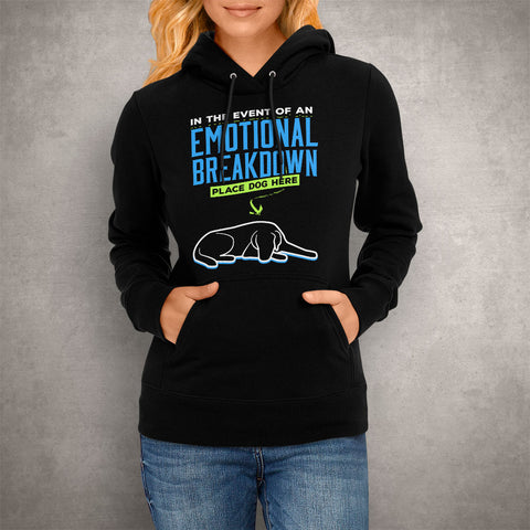 Image of Unisex Hoodie Emotional Breakdown Dog