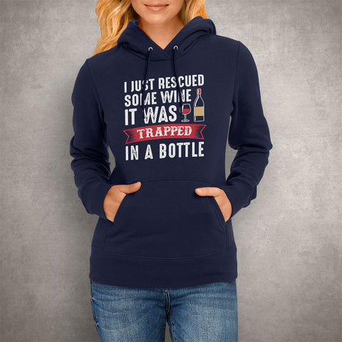 Image of Unisex Hoodie I Just Rescued Some Wine
