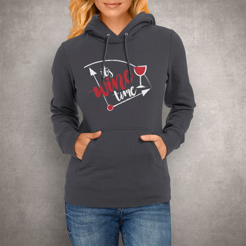 Image of Unisex Hoodie It's Wine Time