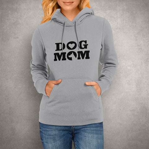 Image of Dog Mom Heart Dog Hoodie