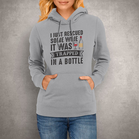 Image of Unisex Hoodie I Just Rescued Some Wine