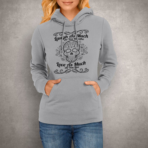 Image of Unisex Hoodie Live, laugh, Love Sugar Skull