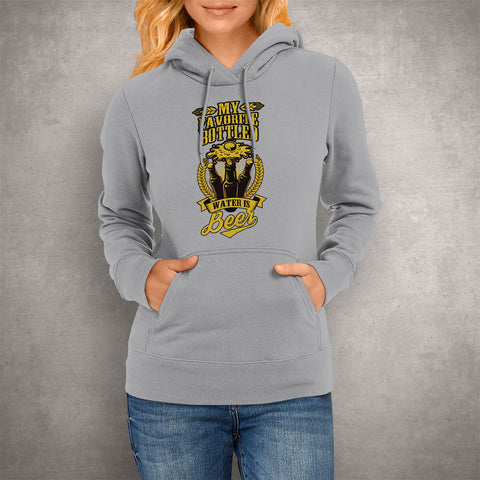 Image of Unisex Hoodie My Favorite Bottled Water Is Beer