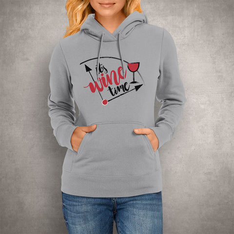 Image of Unisex Hoodie It's Wine Time
