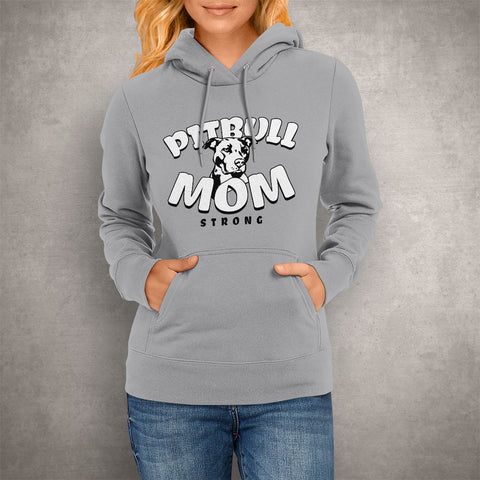 Image of Unisex Hoodie Pitbull Mom Strong